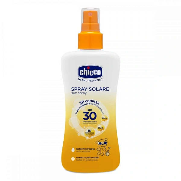 Chicco protecție solară Sun-Spray SPF 30+, 12+, 150 ml (91600)