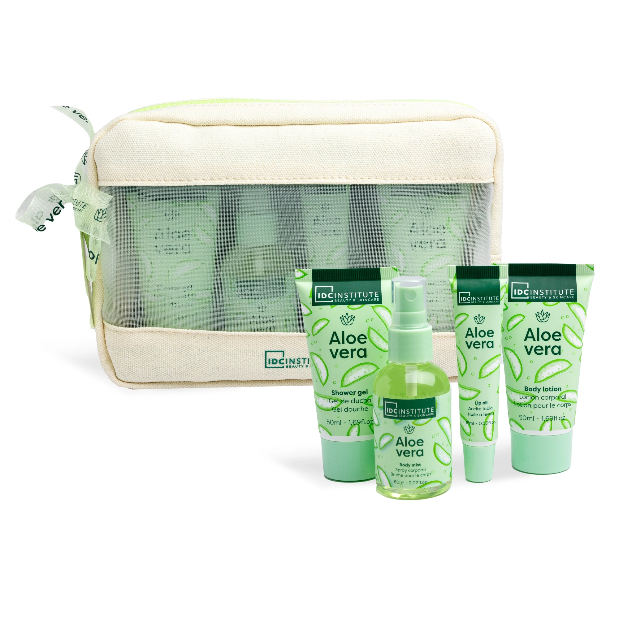 IDC Institute Set Travel Aloe Vera 4 piese + trusă