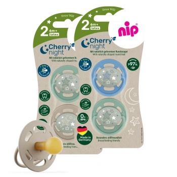 NIP Cherry Night B Suzetă latex, mărimea 2 (6+luni) N2