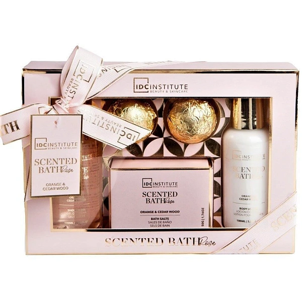 IDC Institute Set Scented Rose pentru baie 5 piese IDC Institute Set Scented Rose pentru baie 5 piese