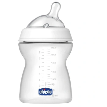 Chicco Biberon Step Up 2 tetină silicon, flux rapid, 0%BPA, 4+,250ml (600711)