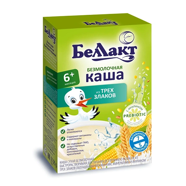Bellact Terci fără lapte din porumb cu orez, grâu și inulina 200g Bellact Terci fără lapte din porumb cu orez, grâu și inulina 200g