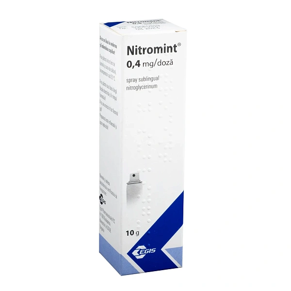 Nitromint 0.4mg/d 10g spray dozat