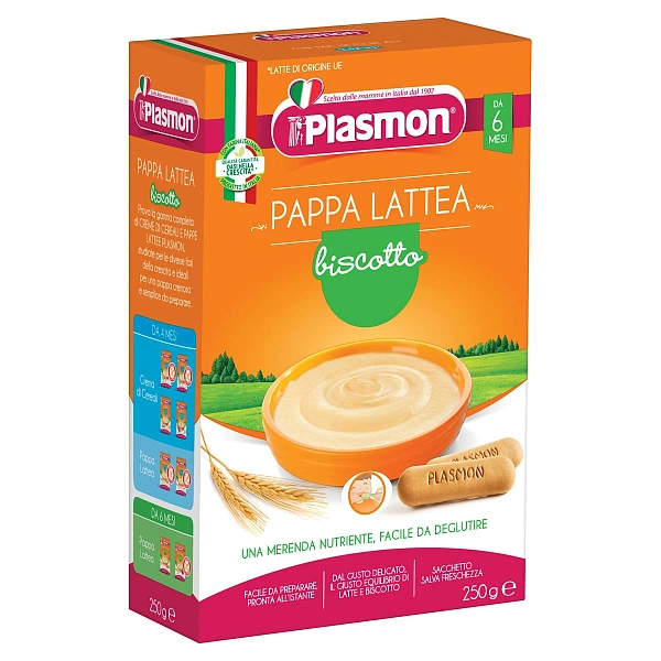 Plasmon Terci Cereale crema cu biscuit de la 6 luni, 250 g Plasmon Terci Cereale crema cu biscuit de la 6 luni, 250 g