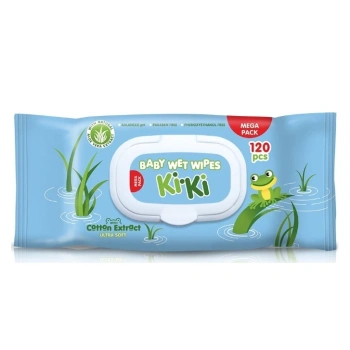 KiKi Baby Servetele umede cu extract de aloe vera si bumbac N120