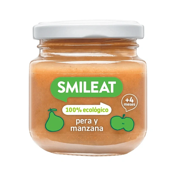 Smileat Piure organic din pere și mere, 6luni+, 130g Smileat Piure organic din pere și mere, 6luni+, 130g