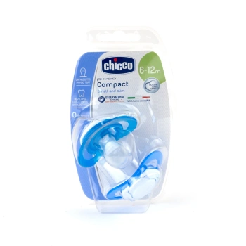 Chicco Suzetă ortodontică silicon pentru baieței, 6+, 2 buc (729322/7483221)