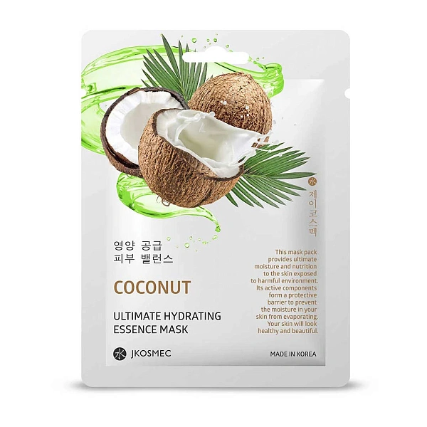 JKOSMEC Masca pentru față din țesătura hidratanta cu extract de cocos, 25ml