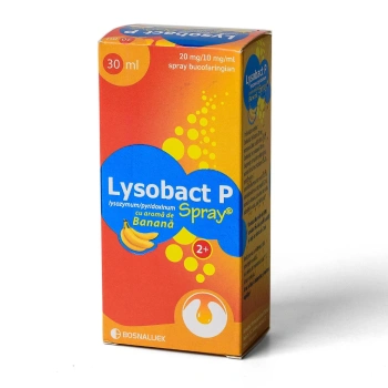 Lysobact P Spray cu aroma de banana bucofaring. 30ml N1