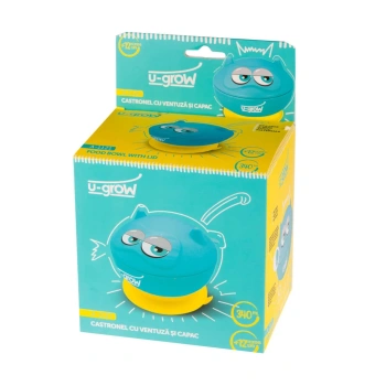U-GROW Bol cu Ventuza și Capac, 12+, 340ml A-1121
