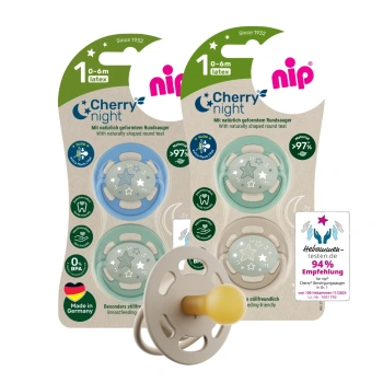 NIP Cherry Night B Suzetă latex mărimea 1 (0-6luni) N2