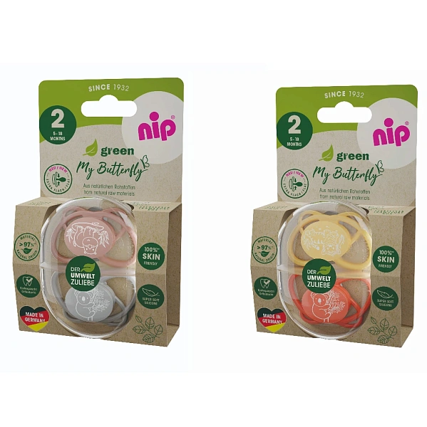 NIP My Butterfly Green F Suzetă silicon, mărimea 2 (5-18luni) N2