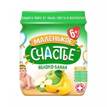 Malenikoe Sciastie Piure măr,banana 90g