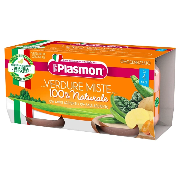 Plasmon Piure din legume ,+4 luni ,2x80g