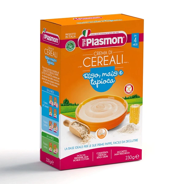 Plasmon Terci Cereale ,orez,porumb,tapioca  crem ,230 g Plasmon Terci Cereale ,orez,porumb,tapioca  crem ,230 g