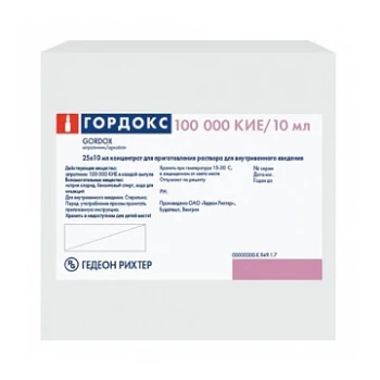 Gordox 100000 UIK/10ml sol.inj. N25