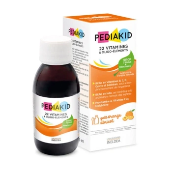 INELDEA Pediakid 22 Vitamine și minerale (gust portocala și caise) sirop 125ml