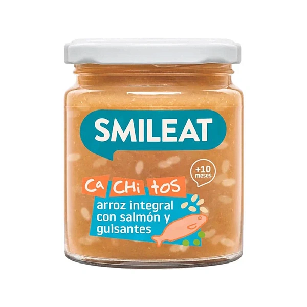 Smileat Piure organic din somon,mazare și orez 230gr Smileat Piure organic din somon,mazare și orez 230gr