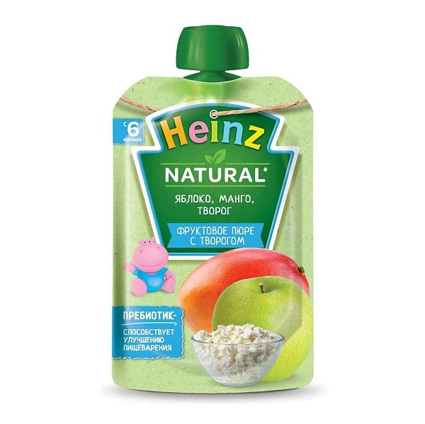 Heinz Pireu din mere cu mango și brinza pouch 90g