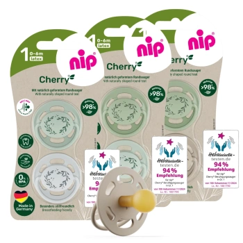 NIP Cherry B Suzetă latex, mărimea 1 (0-6luni) N2