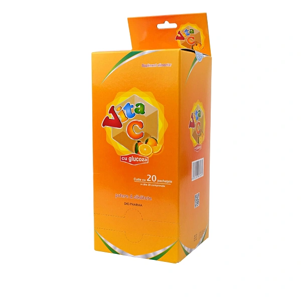 Acid ascorbic cu glucoza 50mg+100mg comp. de supt N20x20