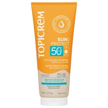 Topicrem Laptisor hidratant cu protectia solara SPF 50+ pentru față și corp, 200ml