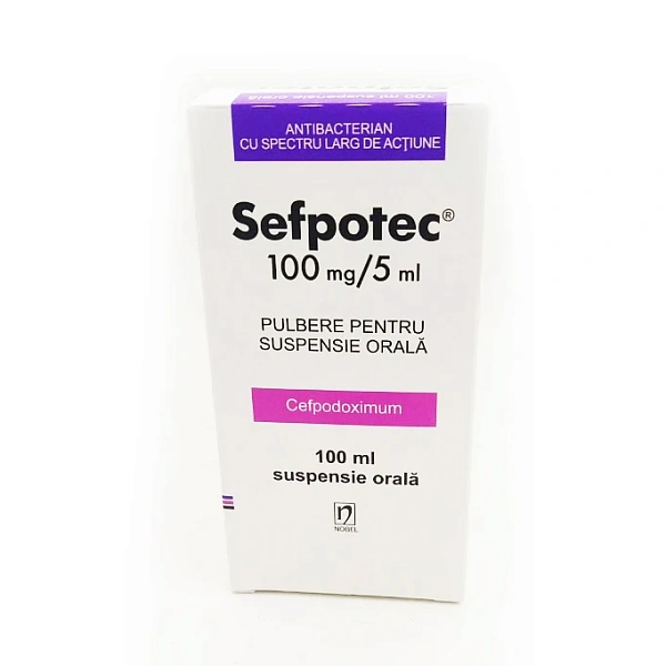 Sefpotec 100mg/5ml  pulb./susp.orala 100ml N1 Sefpotec 100mg/5ml  pulb./susp.orala 100ml N1