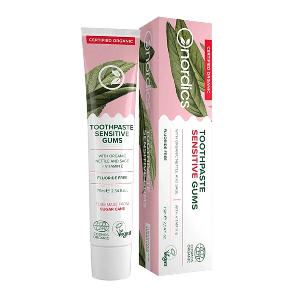 Nordics Organic Pastă de dinți Sensitive urzica+salvie 75ml
