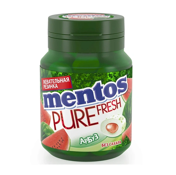 Mentos Gumă de mestecat  Pure Fruit Pepene Verde 54g