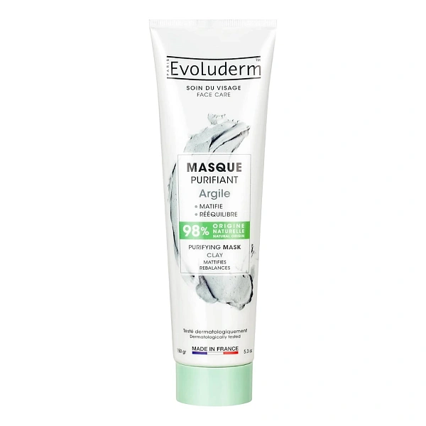 Evoluderm Mască  purificatoare pentru față cu argila, 150gr