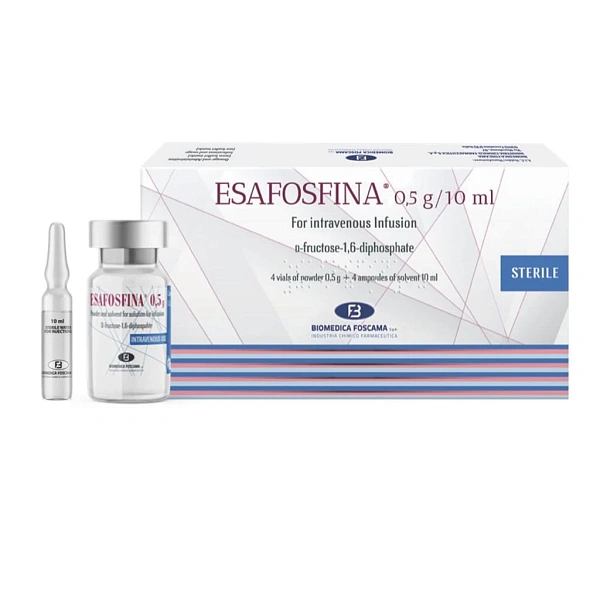 Esafosfina 0,5g/10ml pulb.+solv.sol.perf. N4+4