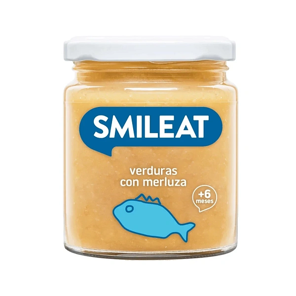 Smileat Piure organic din carne de merluciu și legume, 6luni+, 230 Smileat Piure organic din carne de merluciu și legume, 6luni+, 230