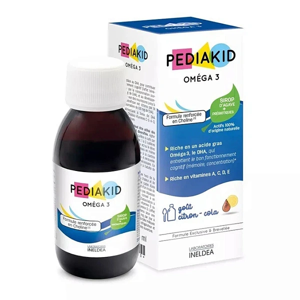 INELDEA Pediakid Omega 3 (cu gust lămâie-cola) sirop 125ml INELDEA Pediakid Omega 3 (cu gust lămâie-cola) sirop 125ml