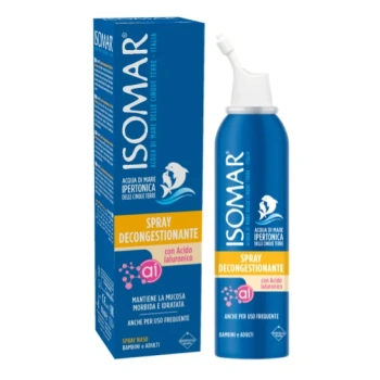 Isomar Spray Hipertonic cu apă de mare și acid hialuronic (decongestionant) 100ml