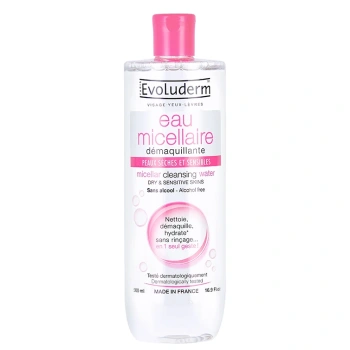 Evoluderm Apă micelară demachiantă pentru ten uscat și sensibil 500ml (15249)