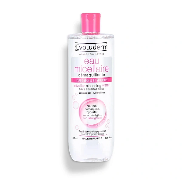 Evoluderm Lotiune micelara pentru ten sensibil 500ml (15272) Evoluderm Lotiune micelara pentru ten sensibil 500ml (15272)