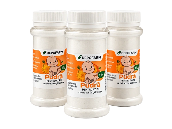 Pudra pentru copii 50g pulb.uz ext. Gălbenele (Depofarm)
