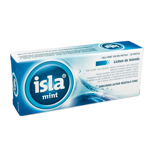 Isla Mint herbal lozenges 100mg pastile N30 