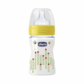 Chicco Biberon sticla Well Being tetina silicon, flux normal,  0+, 150ml (287113)