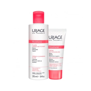 Uriage Set Roseliane Anti-roseata Crema, 40ml + Emulsie p/u curatare, 100ml (65149734)