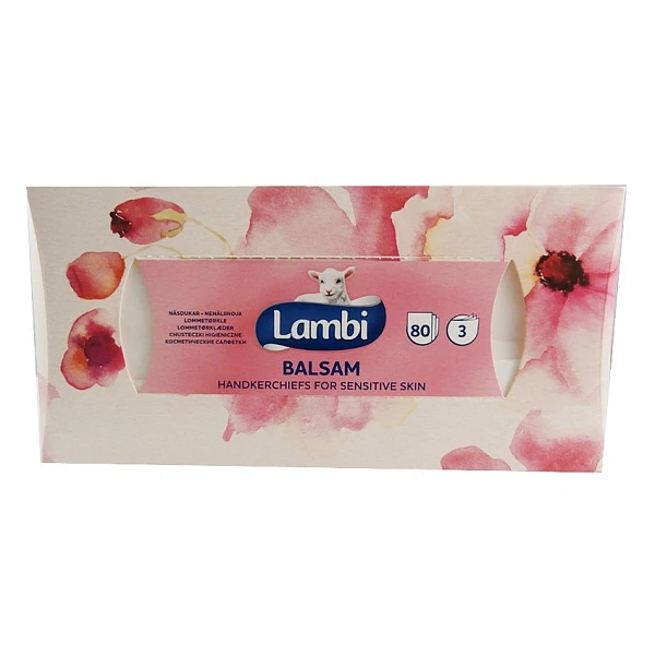 LAMBI Servetele din hirtie cosmetice 80 Balsam 3 pliuri