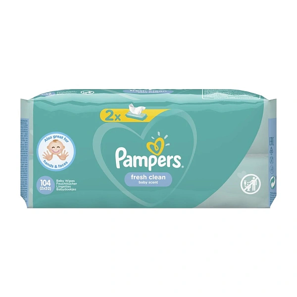 Pampers Baby Wipes Fresh Clean N2x52