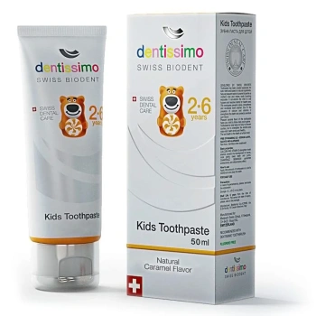 Dentissimo Kids Pasta de dinti Caramel aroma 50ml (2-6 ani)