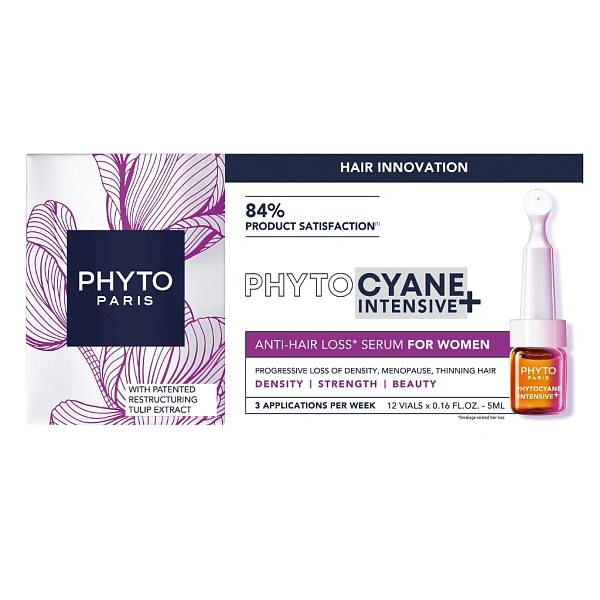 PHYTO Phytocyane Intensive+ Progressive Fiole anticădere pentru păr femei 12x5ml