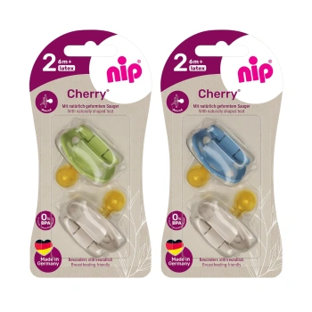 NIP Cherry B Suzetă latex, rotunda, mărimea 2 (6+luni) N2
