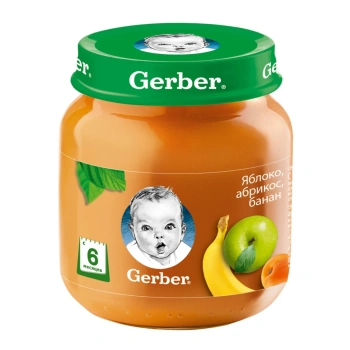Gerber Pireu măr,caise, banane 130g