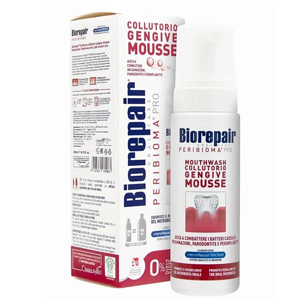 Biorepair Peribioma Spumă pentru clătirea cavității bucale 200ml