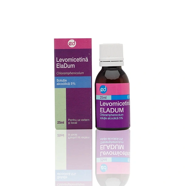 Levomicetina-Eladum 5% 25ml sol.alc.