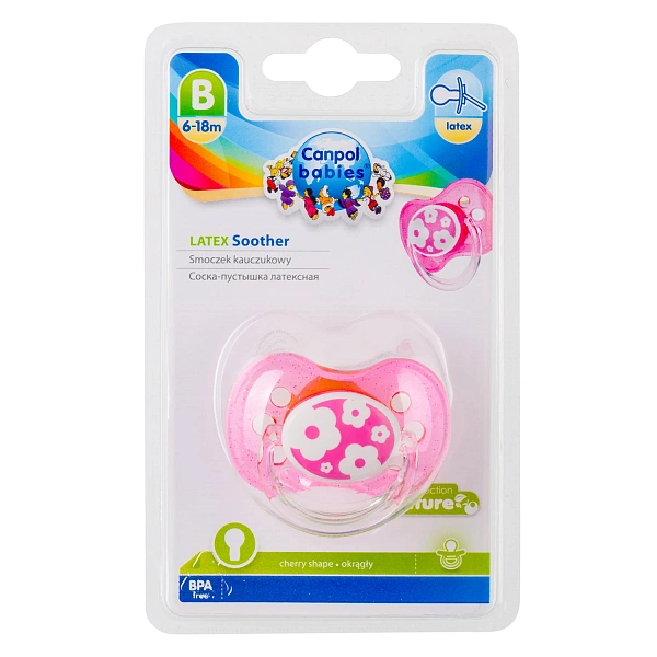 Canpol Baby 22/607 Suzeta latex rotunda 6-18luni
