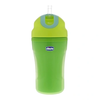 Chicco Canuță cu pai, verde, 18+, 266 ml (68255)